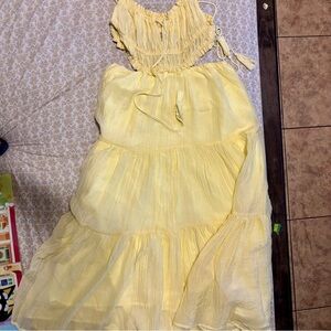 Yellow milkmaid Dress